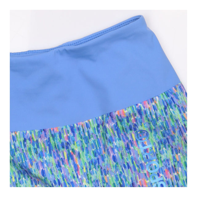 Blue Multicolour Print Running and Training Shorts