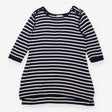 Tunic Top Navy White Breton Stripe Gold Button Mat