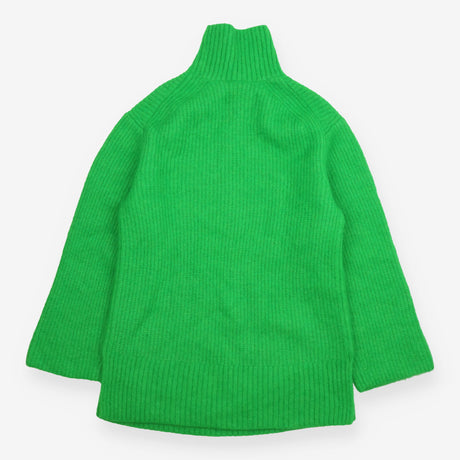 Jumper Bright Green Mohair Wool Oversized Roll Nec