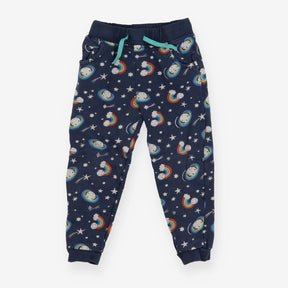 Joggers navy blue planets rainbows stars