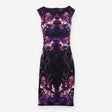 Purple Floral Ruched Bodycon Occasion Dress