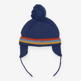 Blue puffin bobble hat
