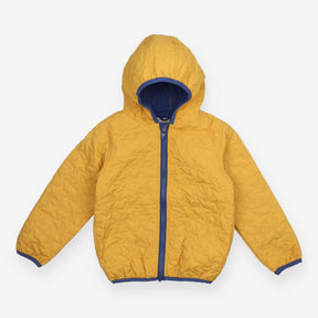 Coat yellow blue lining sewn stars