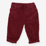 Cord Pull On Trouser Burgundy with Strings