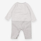 Romper grey stripes hippo