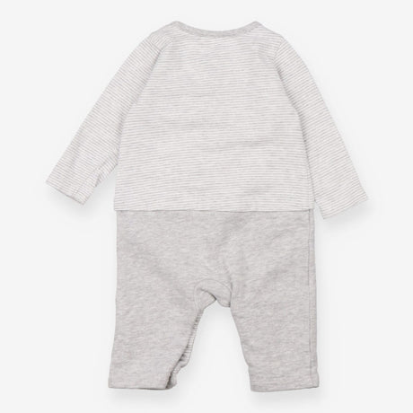 Romper grey stripes hippo
