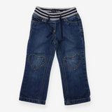 Jeans navy and grey waistband with heart knees