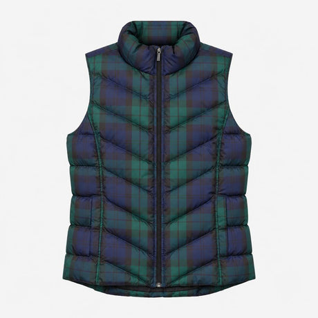 Gilet Puffer Down Filled Tartan