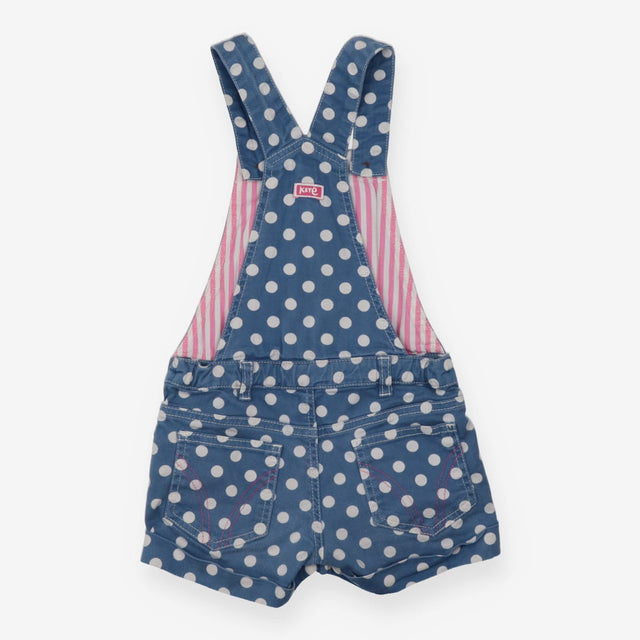Dungarees shortie blue small white spots