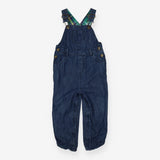 Blue Denim Dungarees Tartan Lining
