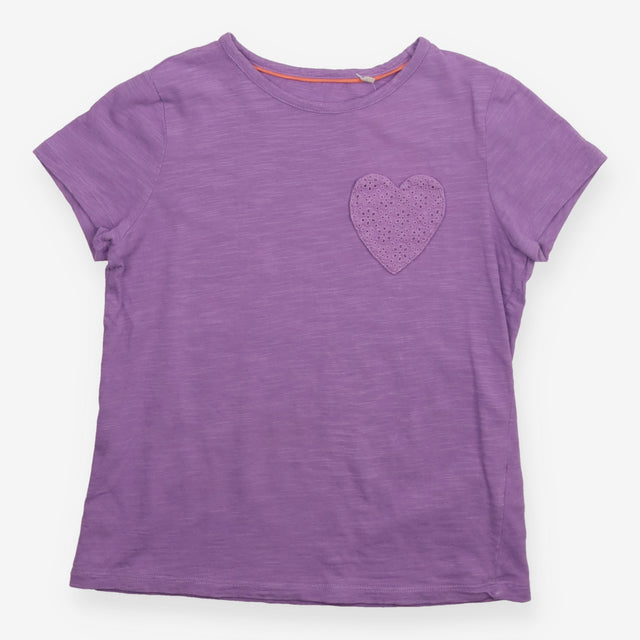 Purple t-shirt with heart pocket