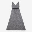 Donna Karan Black White Abstract V Neck Maxi Dress