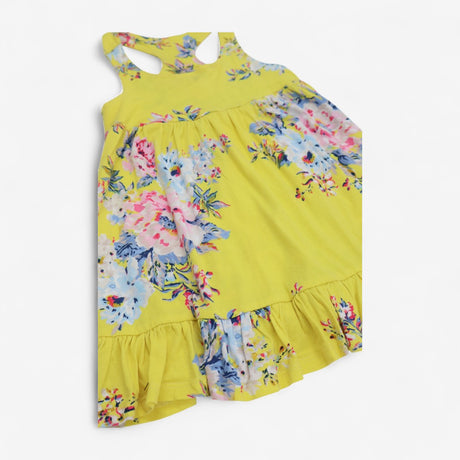 Strappy Dress Yellow with Floral 