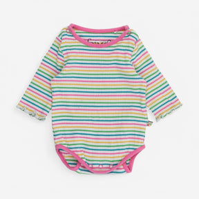 Bodysuit Rainbow Stripe with Frill Sleeve