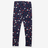 Blue floral leggings