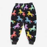 Pyjamas Fleece Grey with Rainbow Unicorns