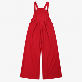 Jumpsuit Burgundy Wide Leg Overall Style with Fron