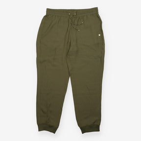 Jogger Trousers Olive Green Drawstring Waist Cuffe