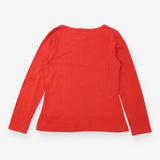 Long Sleeve Top Red Organic Cotton Easel Jersey