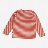 T-shirt Long Sleeve Orange with Yellow neck