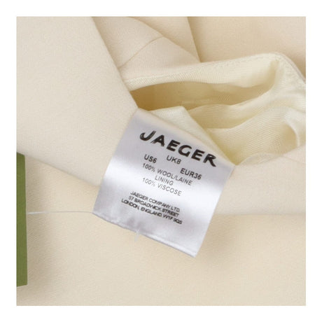 Jaeger Pure New Wool Cream Structured Sleeveless M