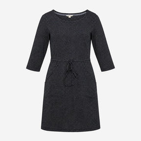 Dress Tunic Jersey Geometric Navy White