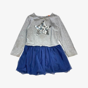 Jersey and tulle sequin star dress