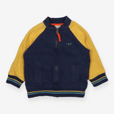 Jacket blue body yellow arms bee