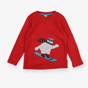 T-Shirt Long Sleeved Red Yeti Snowboarding