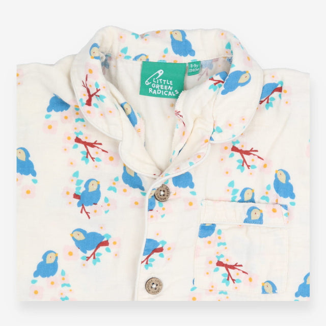 Pyjamas Short & Shirt Birds Flowers