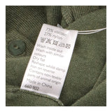 Olive Khaki Green Crew Neck Long Sleeve Button Fro