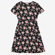 Cath Kidston Black Floral Tea Dress Short Sleeve