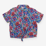 Top shirt blue floral