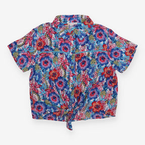 Top shirt blue floral