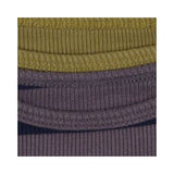 Tee LS rib 2pc green grey blue stripe