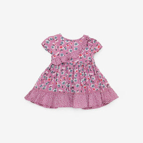 Purple dress with flowers