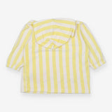 Poncho toweling yellow and white striped