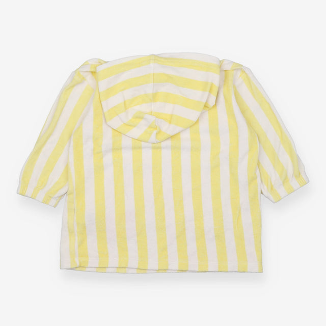 Poncho toweling yellow and white striped