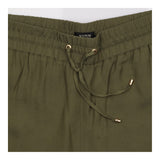 Jogger Trousers Olive Green Drawstring Waist Cuffe