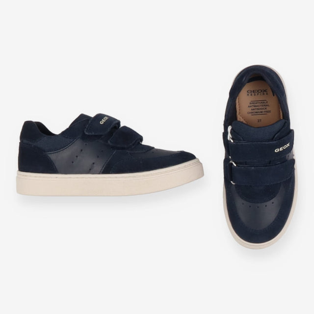Trainers navy blue Velcro white soles