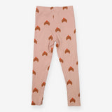 Legging pink ribbed croissants  
