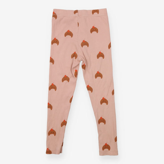 Legging pink ribbed croissants  