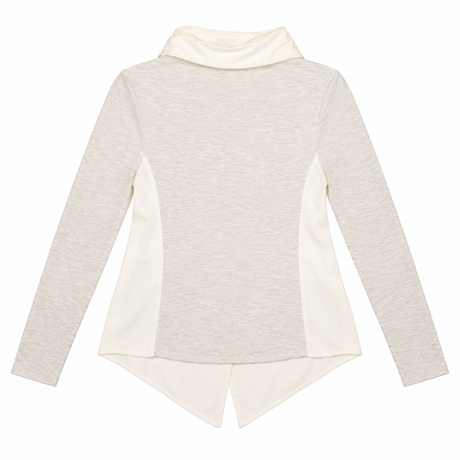Ivory Waterfall Open Front Drape Cardigan