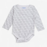 Bodysuit Long Sleeve Grey Elephants