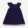 Dress purple cord with ditsy lining 