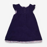 Dress purple cord with ditsy lining 