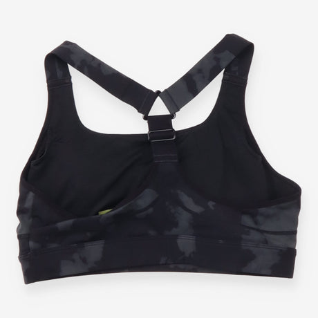 Black Tonal Print Power Medium-Impact Sports Bra