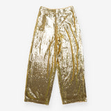 Trousers Gold Sequin Wide Leg Party