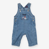 Blue denim dungarees seagull seal and crab