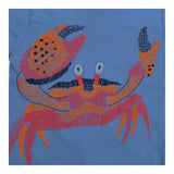 T-shirt blue embroidered crab